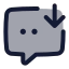 Chatdownload icon with duotone standard style