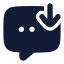 Chatdownload icon with solid rounded style