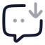 Chatdownload icon with twotone rounded style