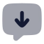 Chatdownload icon with bulk rounded style