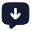 Chatdownload icon with solid rounded style