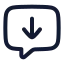 Chatdownload icon with stroke rounded style