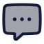 Chat icon with duotone standard style