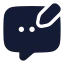 Chatedit icon with solid rounded style