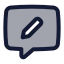 Chatedit icon with duotone standard style