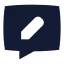 Chatedit icon with solid sharp style