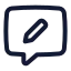 Chatedit icon with stroke standard style