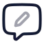 Chatedit icon with twotone rounded style