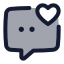 Chatfavourite icon with duotone standard style