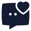 Chatfavourite icon with solid sharp style