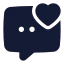 Chatfavourite icon with solid standard style