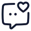 Chatfavourite icon with stroke standard style