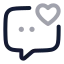 Chatfavourite icon with twotone rounded style