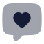 Chatfavourite icon with bulk rounded style