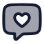 Chatfavourite icon with duotone rounded style