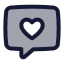Chatfavourite icon with duotone standard style