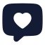 Chatfavourite icon with solid rounded style