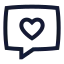 Chatfavourite icon with stroke sharp style