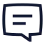 Chatfeedback icon with stroke sharp style