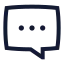 Chatfeedback icon with stroke sharp style