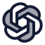 Chatgpt icon with duotone standard style
