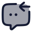 Chatincome icon with duotone rounded style