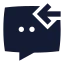 Chatincome icon with solid sharp style