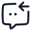 Chatincome icon with stroke standard style