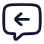 Chatincome icon with stroke rounded style
