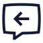 Chatincome icon with stroke sharp style