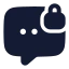 Chatlock icon with solid rounded style