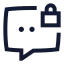Chatlock icon with stroke sharp style