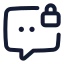 Chatlock icon with stroke standard style