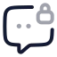 Chatlock icon with twotone rounded style