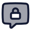Chatlock icon with duotone standard style