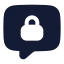 Chatlock icon with solid rounded style
