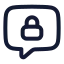 Chatlock icon with stroke rounded style