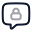 Chatlock icon with twotone rounded style