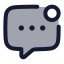 Chatnotification icon with duotone rounded style