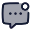 Chatnotification icon with duotone standard style