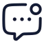 Chatnotification icon with stroke rounded style