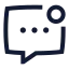 Chatnotification icon with stroke sharp style
