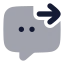 Chatoutcome icon with bulk rounded style