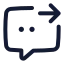 Chatoutcome icon with stroke standard style