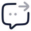Chatoutcome icon with twotone rounded style
