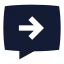 Chatoutcome icon with solid sharp style