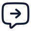 Chatoutcome icon with stroke rounded style