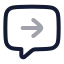 Chatoutcome icon with twotone rounded style