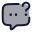 Chatquestion icon with duotone rounded style