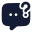 Chatquestion icon with solid rounded style